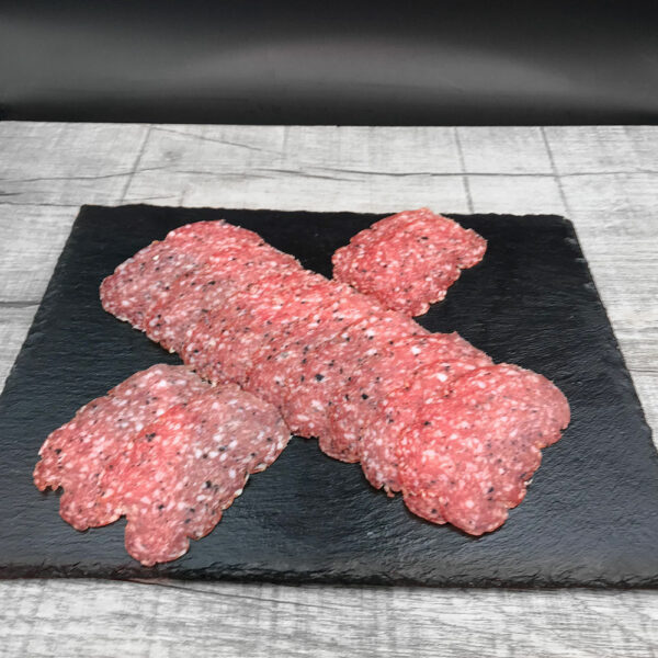 4187 Trüffel Salami aufgeschnitten Ansicht von vorne