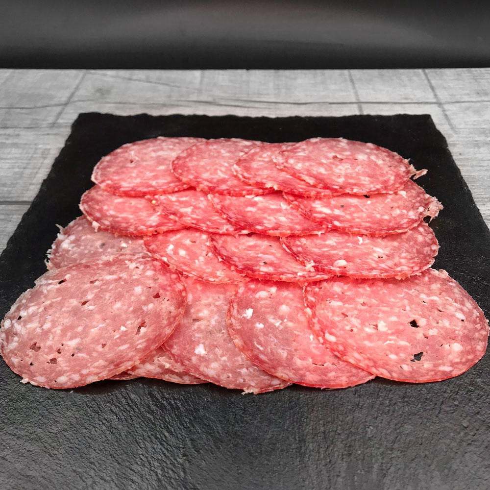 4191 Mailänder Salami aufgeschnitten Ansicht von vorne