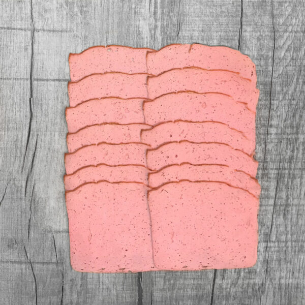 4192 Highland Beef Rinder Leberkäse fein aufgeschnitten, Ansicht von oben