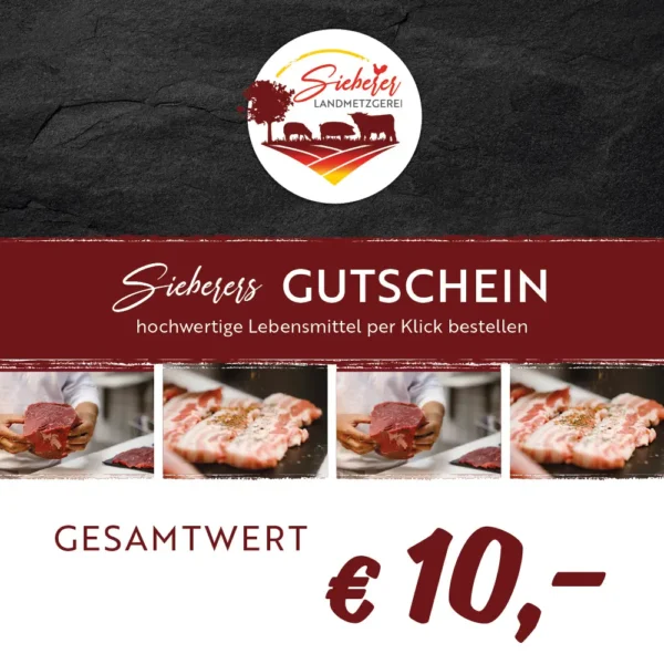 Sieberer Gutschein € 10,–