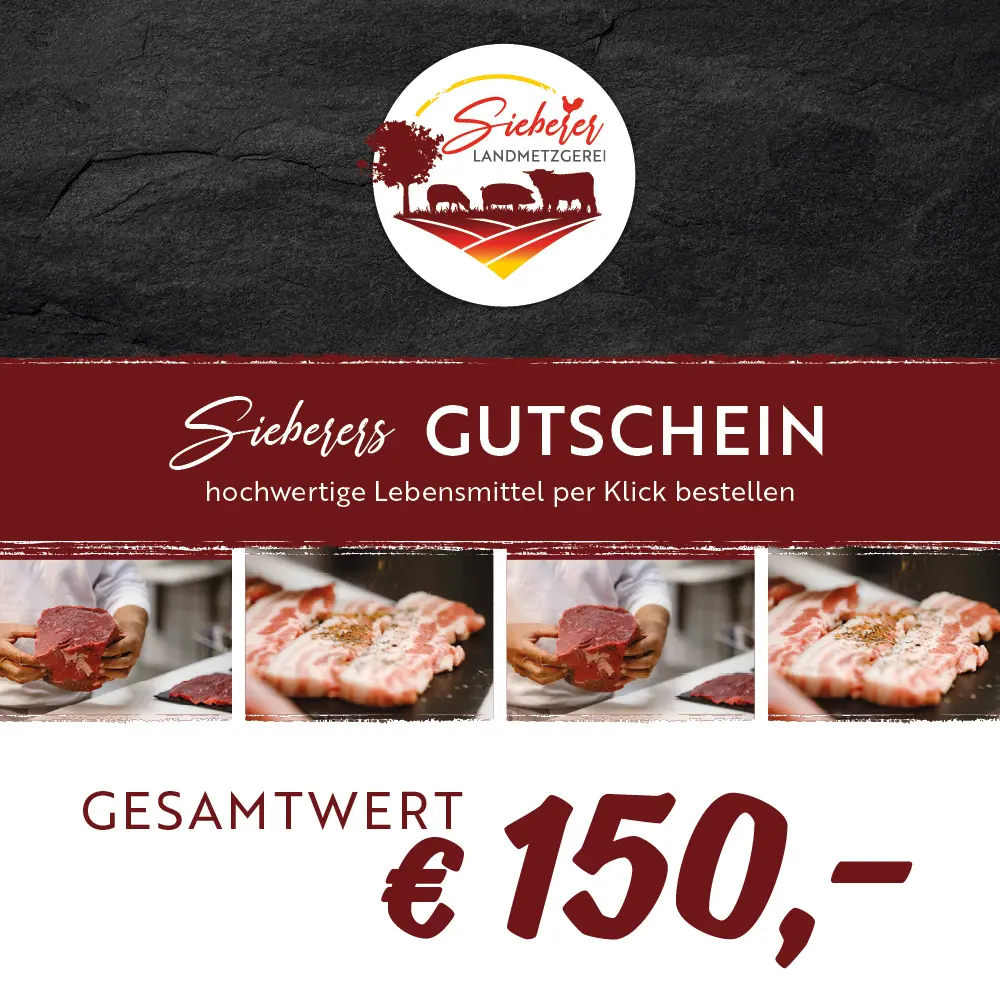 Sieberer Gutschein € 150,–