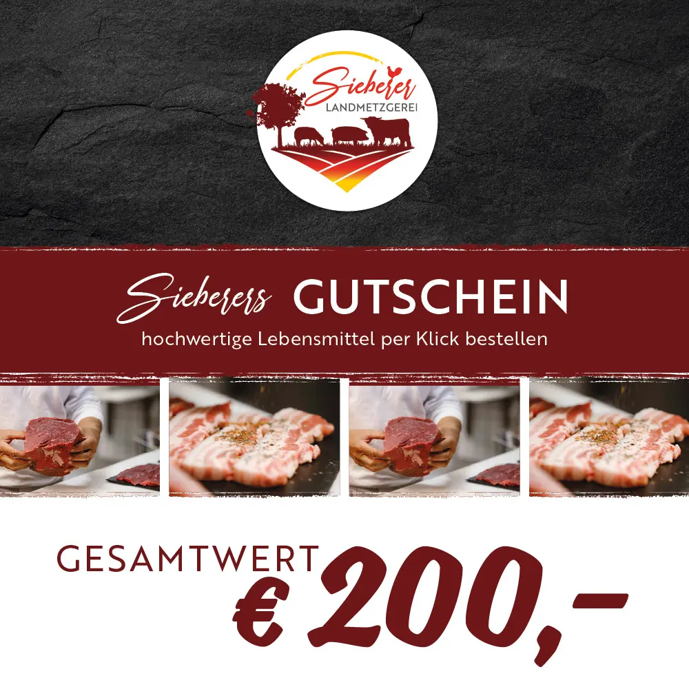 Sieberer Gutschein € 200,–