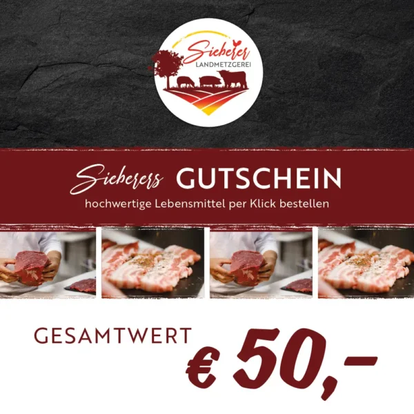 Sieberer Gutschein € 50,–